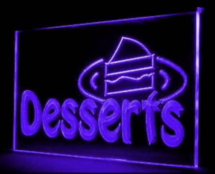 OPEN Cake Desserts LED Neon Sign